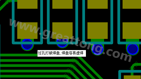 PCB設(shè)計案例分析：過孔破焊盤，造成SMT虛焊