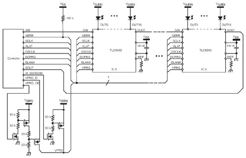 可改善散熱設(shè)計(jì)的 TLC5940 串接應(yīng)用范例參照