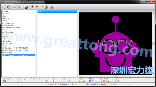 目前這個(gè)Library IT_robot_logo_new.mod 只有一個(gè)footprint。如何增加更多footprint 到這個(gè)library 中呢?